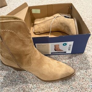 Ankle Boots - Tan Suede Women's Boot